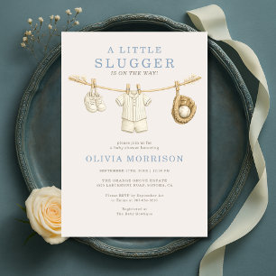 Little Slugger Baseball Baby Shower Inbjudningar