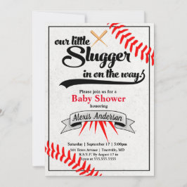 Little Slugger Baseball Baby Shower Inbjudningar