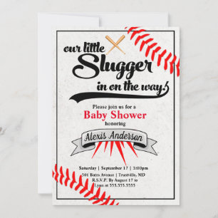 Little Slugger Baseball Baby Shower Inbjudningar
