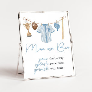 Little Slugger Baseball Baby Shower Mamma Osa Pub Poster