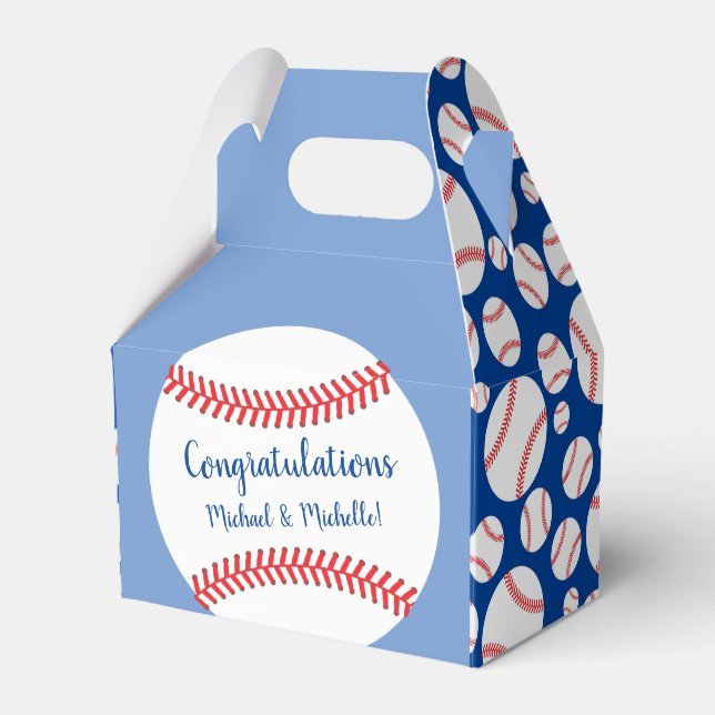 Little Slugger Baseball Baby Shower Presentaskar (Framsidan Sidan)