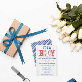 Little Slugger Baseball Boy Baby Shower Inbjudningar