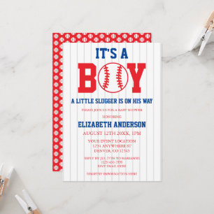 Little Slugger Baseball Boy Baby Shower Inbjudningar