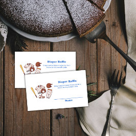 Little Slugger Baseball Diaper Raffle Baby Shower  Tilläggskort