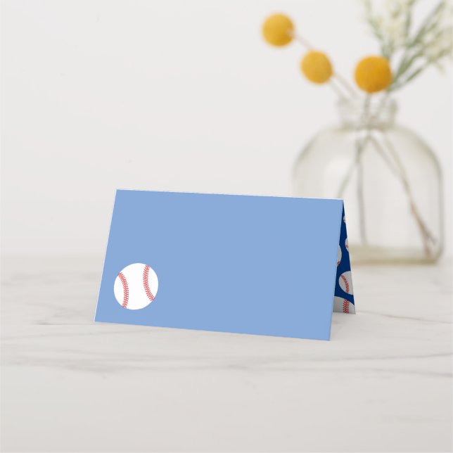 Little Slugger Baseball Sports Baby Shower Ställe  Placeringskort (Framsida)