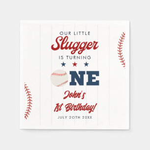 Little Slugger Baseboll 1-årsdag Pappersservett