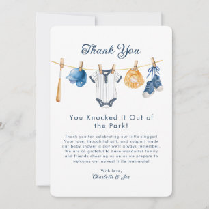 Little Slugger Clothesline Baby Shower Tackkort Tack Kort
