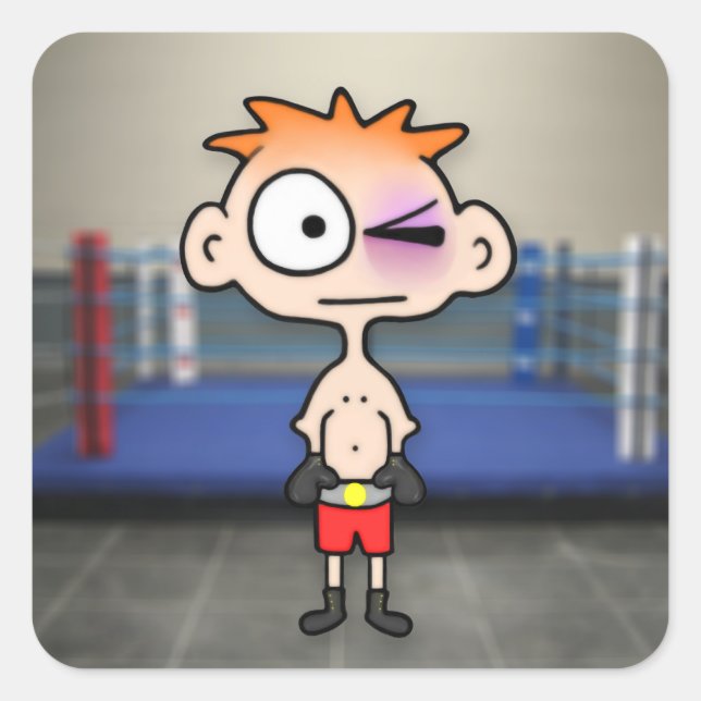 Little Slugger Fyrkantigt Klistermärke (Framsida)