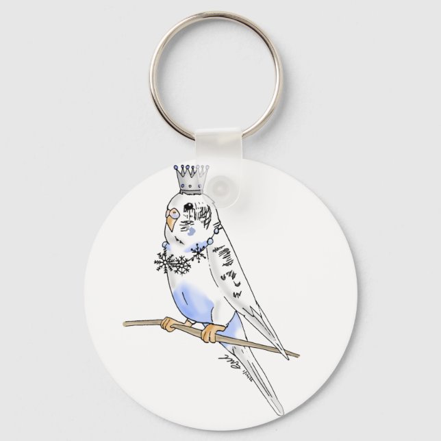 Little Snö Queen Budgie Keychain Nyckelring (Framsida)