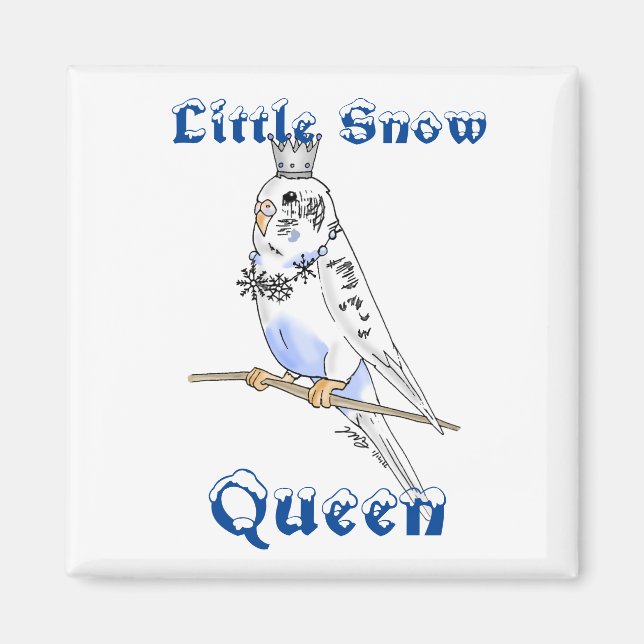 Little Snö Queen Budgie Magnet (Framsidan)