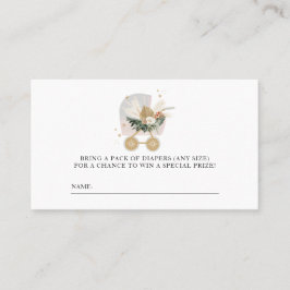 Little Snöflingor Baby Shower Diaper Raffle Biljet Placeringskort