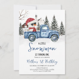 Little Snögubbe Birthday Inbjudningar