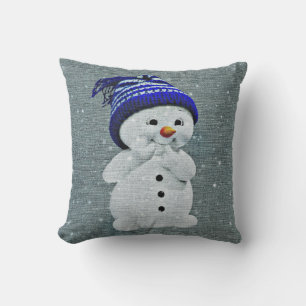 Little Snögubbe Dekorativ kudde 16 tum x 16 tum
