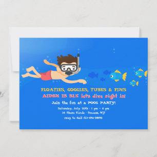 Little Snorkeler-inbjudan Inbjudningar