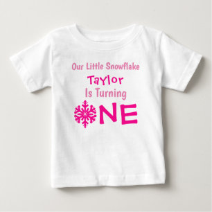 Little Snowflake 1st Birthday Baby T-Shirt
