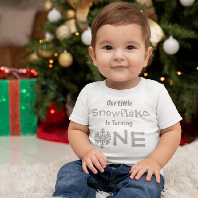 Little Snowflake 1st Birthday Baby T-Shirt (Skapare uppladdad)