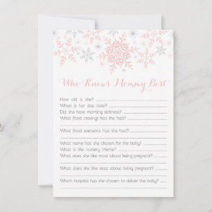 Little Snowflake Baby Shower Mamma Quiz, Rosa Silv