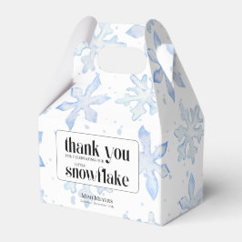 Little Snowflake Blue Wintery Baby Shower Presentaskar