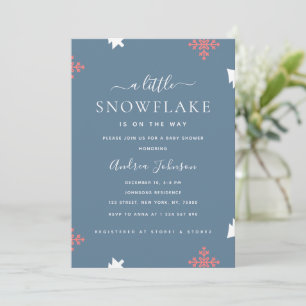 Little Snowflake Boy Baby Shower Inbjudningar