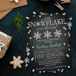 Little Snowflake Boys Winter Baby Shower Inbjudningar