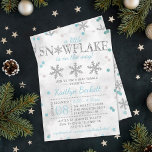 Little Snowflake Boys Winter Baby Shower Inbjudningar<br><div class="desc">Fira i stil med de här trendigen. Den här utformningen är enkel att anpassa med din speciella händelsetext och dina gäster blir glada när de tar emot dessa fantastiska inbjudningskort.</div>