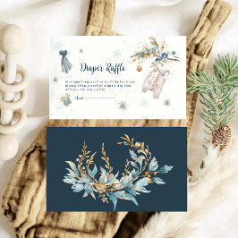 Little Snowflake Clothesline Diaper Raffle Insert Tilläggskort