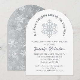 Little Snowflake Gender Neutral Winter Baby Shower Inbjudningar