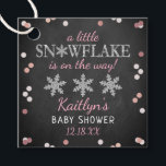 Little Snowflake Girls Winter Baby Shower Gåvor Etiketter<br><div class="desc">Fira i stil med dessa söta och mycket trendig babydusch. Den här utformningen är enkel att anpassa med din speciella händelsetext och dina gäster blir glada när de ser dessa fantastiska märkre.</div>