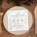 Little Snowflake Girls Winter Baby Shower Pappersservett<br><div class="desc">Fira i stil med trendigets babyduschservar. Den här utformningen är enkel att anpassa med din speciella händelsetext och dina gäster blir glada när de ser dessa fantastiska servetter.</div>