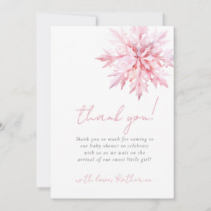 Little Snowflake Minimal Girl Baby Shower Tack Kort