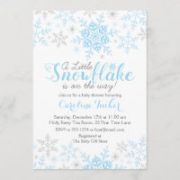 Little Snowflake Pojke Shower Blue Silver