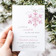 Little Snowflake Rosa Girl Baby Shower