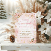 Little Snowflake Rosa Winter Girl Baby Shower