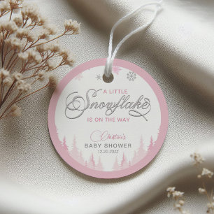 Little Snowflake Winter Baby Shower Gåvor Etiketter