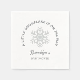 Little Snowflake Winter Baby Shower Gender Neutral Pappersservett