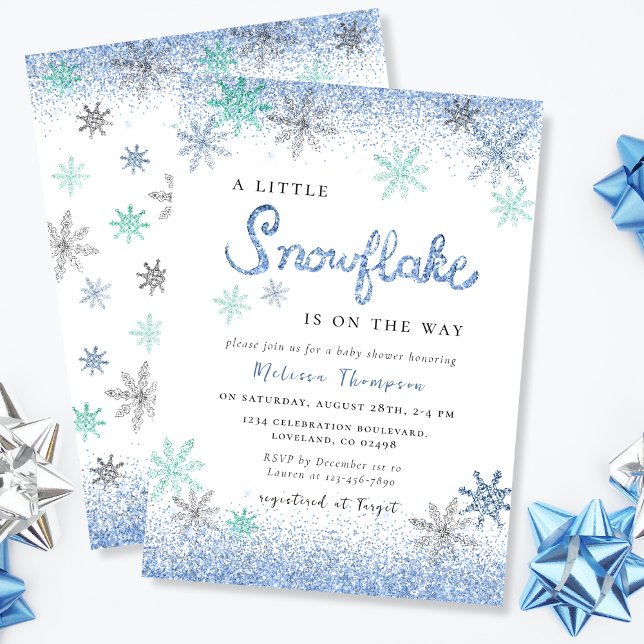 Little Snowflake Winter Baby Shower Inbjudningar (Skapare uppladdad)