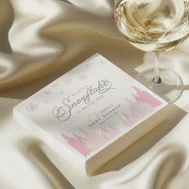 Little Snowflake Winter Baby Shower Napkins Pappersservett