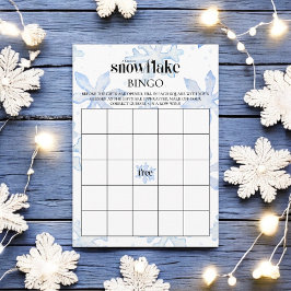 Little Snowflake Wintery Baby Shower Bingo Game Tilläggskort