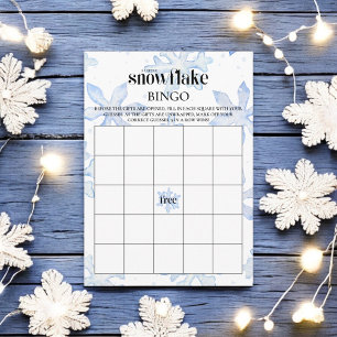 Little Snowflake Wintery Baby Shower Bingo Game Tilläggskort