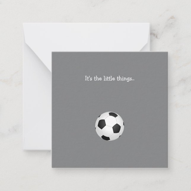 Little Soccer Ball Tackkort Card Anteckningskort (Framsida)