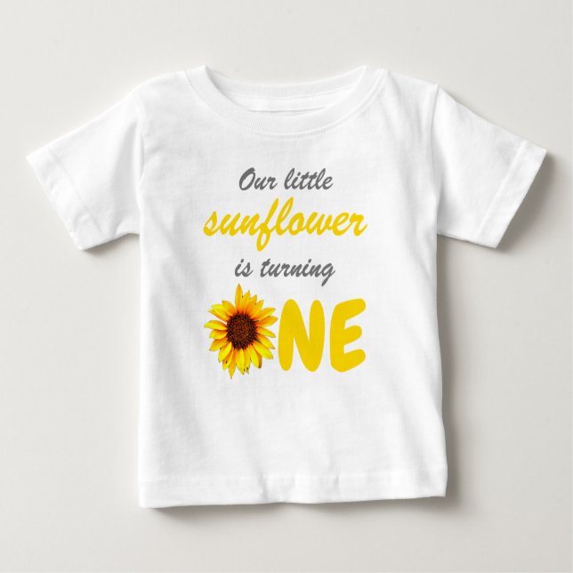 Little Solros 1st Birthday T Shirt (Framsida)