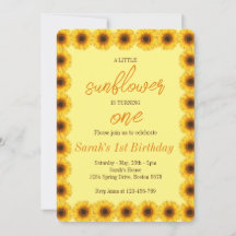 Little Solros Blommigt Girl First Birthday
