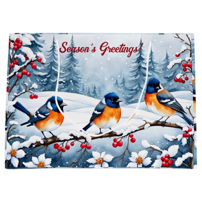 Little Songbirds in a Snowy Landscape Christmas (Framsidan)