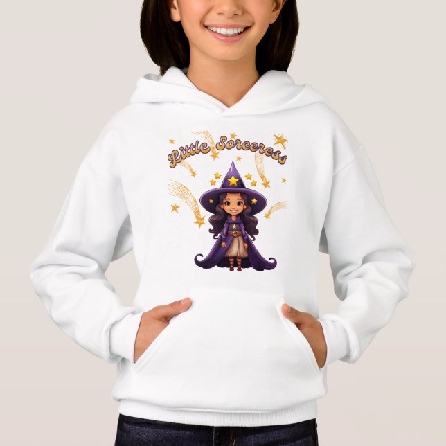 Little Sorceress – Kids’ Halloween Hoodie T Shirt (Framsida)