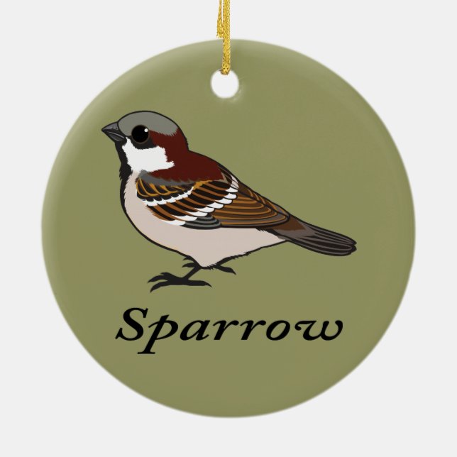 Little Sparrow Julgransprydnad Keramik (Baksidan)
