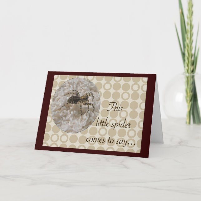 Little Spider Birthday Card Kort (Framsida)