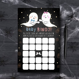 Little Spirit Halloween Gender Reveal Party Bingo
