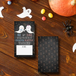 Little Spirit Halloween Spöken Gender Reveal Party Tilläggskort