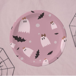 Little spöken med bows rosa Halloween