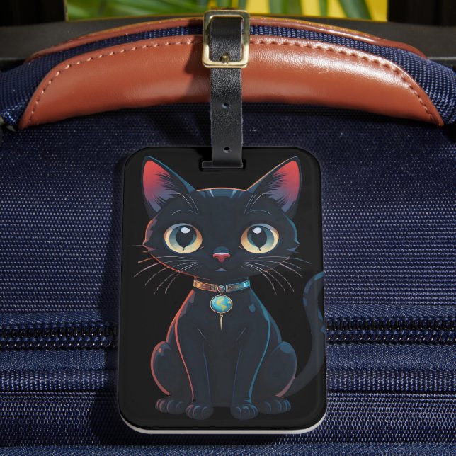 Little Spooky Black Cat Bagagebricka (Framsida Insitu 2)